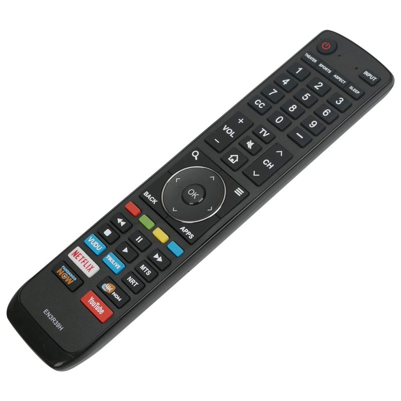 Vinabty EN3R39H Replaced Remote fit for Hisense Smart 4K LED TV LC-55Q7030U 55H6E 55EU6070 55H6080E 55R6000 55R6000E 55R7E 55R6E 55R6040E 55R6000E 49H6E 65H6E 65R6070E LC-55Q620U LC-55Q7040U LC-55Q7000U 55H6E - Image 3